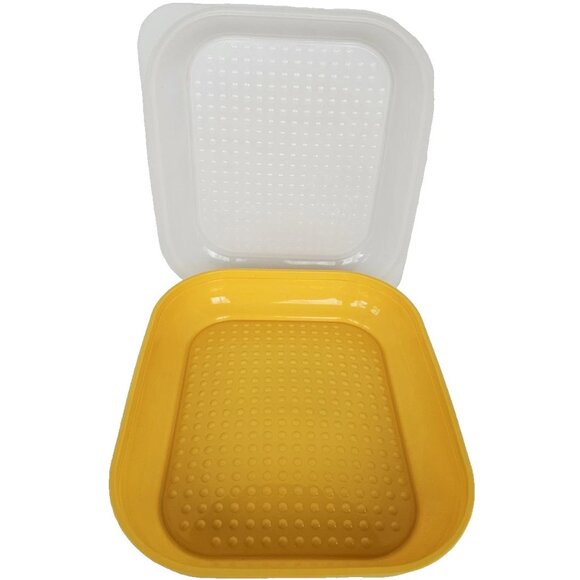 Vintage Season N Serve Large Meat Marinade Tenderizer Container With Lid Yellow - Picture 1 of 9